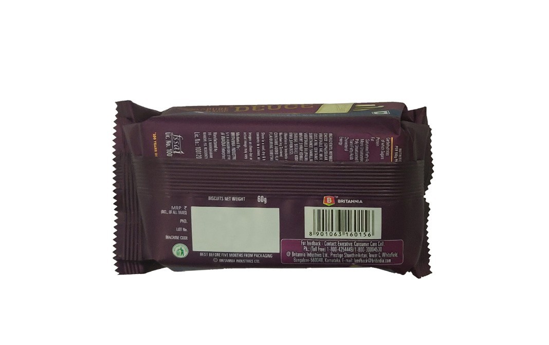 Britannia Pure Magic Deuce, White Choco Biscuit0   Pack  60 grams